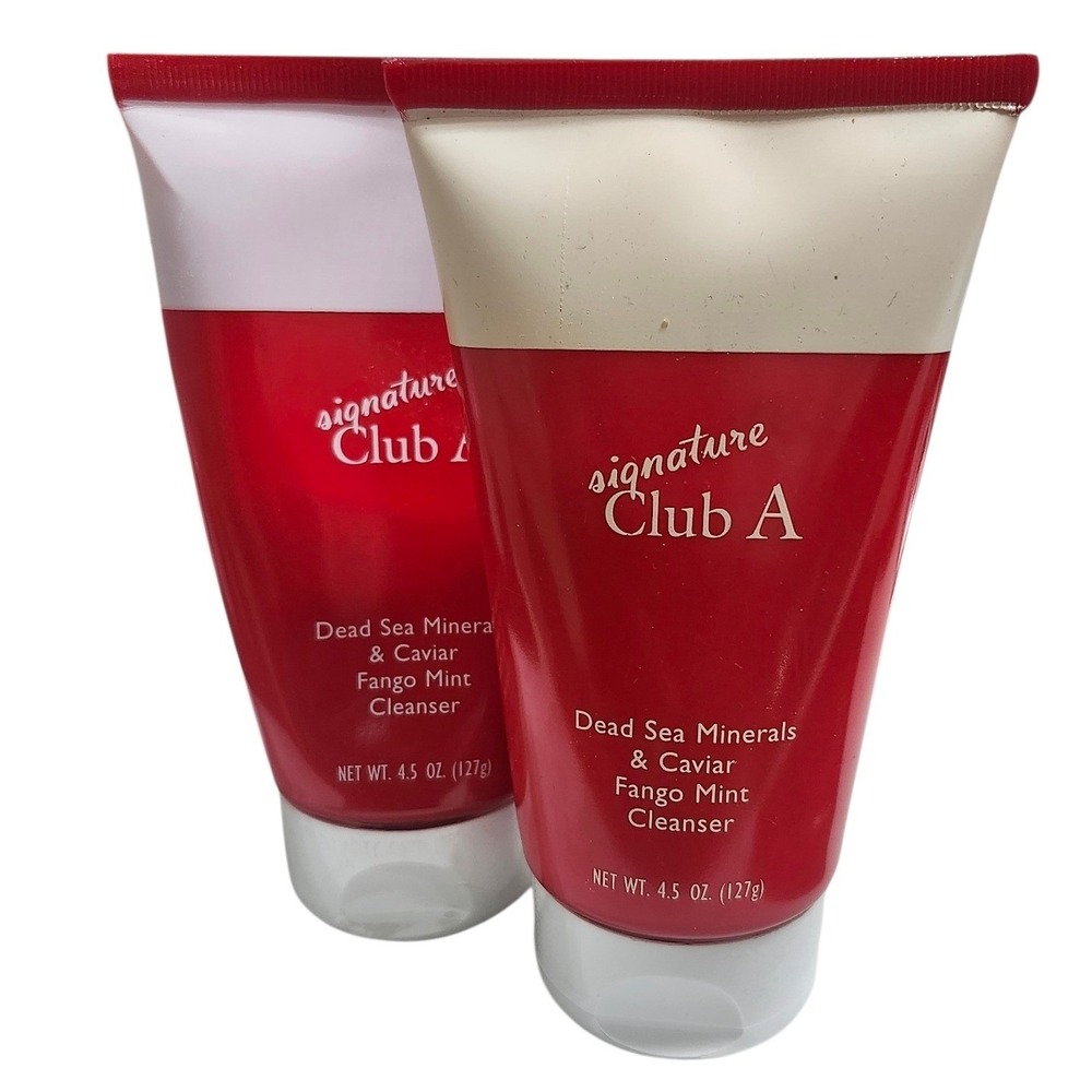 Set of 2 Signature Club A Dead Sea Minerals‎ & Caviar Fango Mint Cleanser 4.5oz
